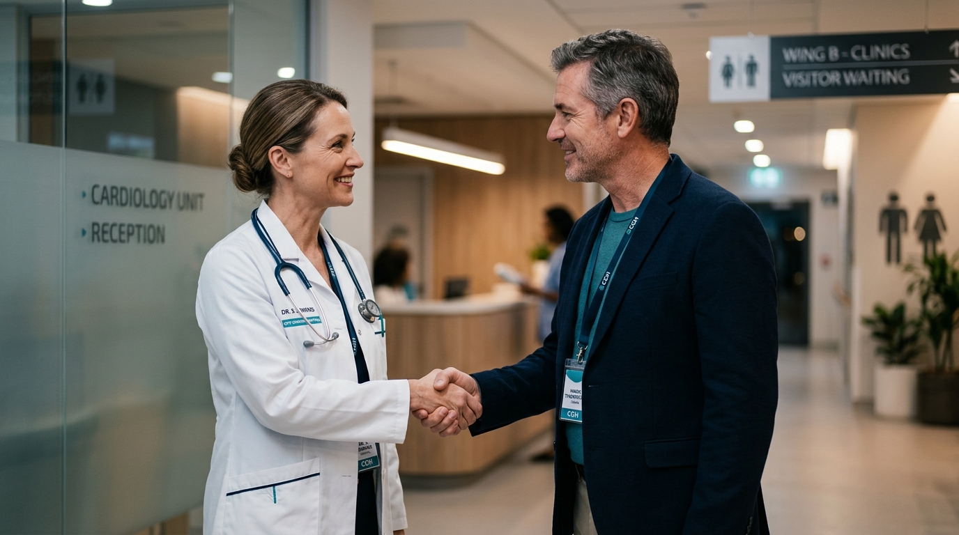 Doctor and healthcare partner collaboration